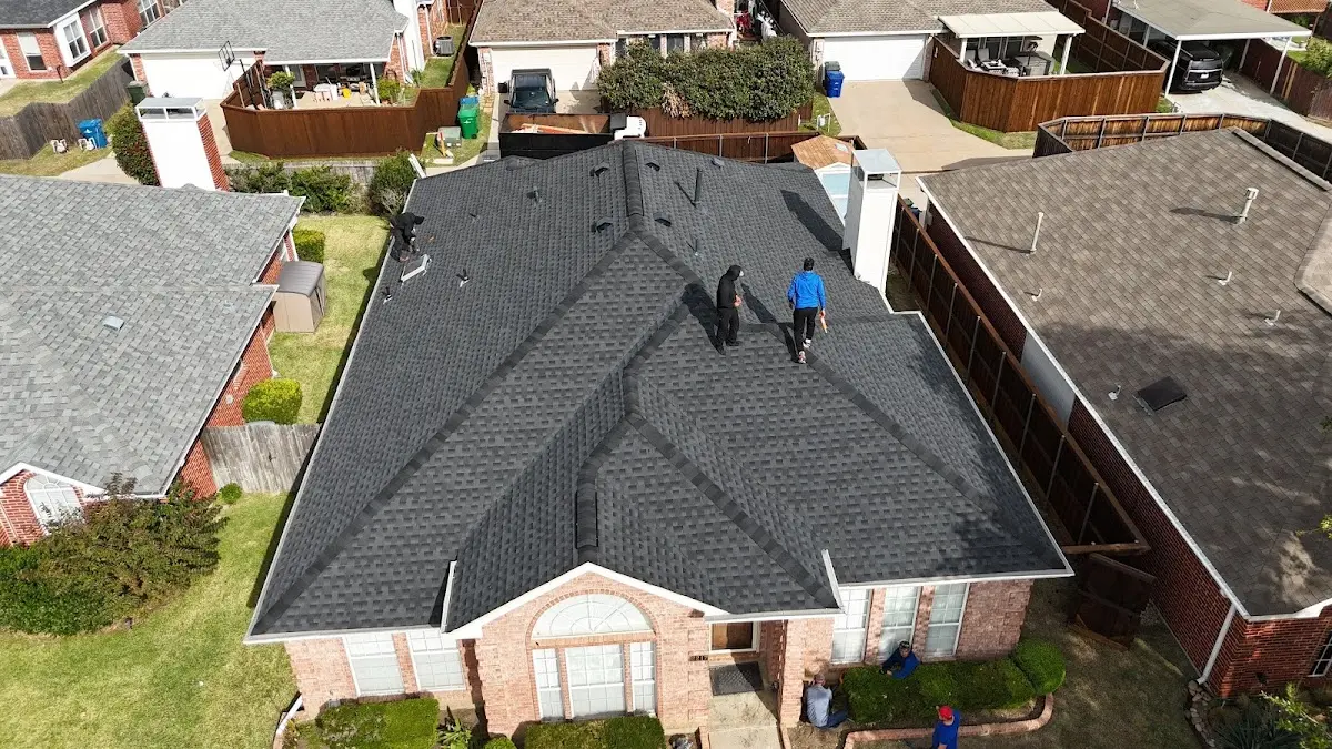 Slate & Tile Roof Repair work in progress on a Baldwin Park property